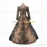 Gothic Victorian Marie Antoinette Theater Layered Evening Gown Brown Dress