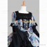 Victorian Style Fancy Lolita Dress Floral Print Wide Sleeve Tiered Colorful Dress Princess Costume