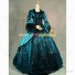 Victorian Lady Queen Colonial Princess Fairytale Dress Lace Ball Gown Emerald