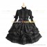 Gothic Lolita Dress Black Punk Lolita Ruffle Bows Lace Dress