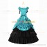 Vintage Gothic Lolita Victorian 18th Century Sky Blue Ruffles Evening Ball Gown Dress