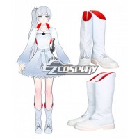 RWBY White Weiss Schnee Flat Shoes Cosplay Boots