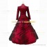 Gothic Victorian Marie Antoinette Theater Layered Evening Gown Burgundy Dress