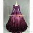 Civil War Victorian Style Corduroy Floral Gown Reenactment Dress Violet