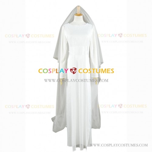 Downton Abbey Cosplay Mary Crawley Costume White Wedding Dress