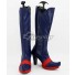 Little Witch Academia Lotte Yanson Deep Blue Shoes Cosplay Boots