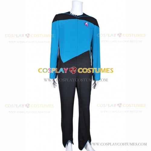 Security/Operations Duty Costume for Star Trek Cosplay Blue Jumpsuit