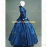 High Quality Victorian Style Queen Royal Lady Fantasy Dress Theater Reenactment Costume Royal Blue