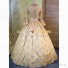 Deluxe Victorian Style Faire Queen Floral Gown Dress Maize Yellow