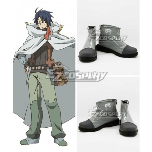 Log Horizon Shiroe Silver Cosplay Shoes