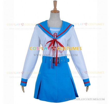 Suzumiya Haruhi Cosplay Costume Blue School Girls Dress