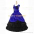 Vintage Gothic Lolita Victorian 18th Century Royal Blue Ruffles Evening Ball Gown Dress