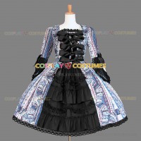 Princess Fancy Lolita Floral Print Dress Luxury Sweet Dolly Halloween Lolita Dress