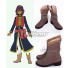 Black Butler Prince Soma Brown Shoes Cosplay Boots