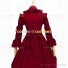 Marie Antoinette Reenactment Lolita Red Ruffle Evening Ball Gown Dress