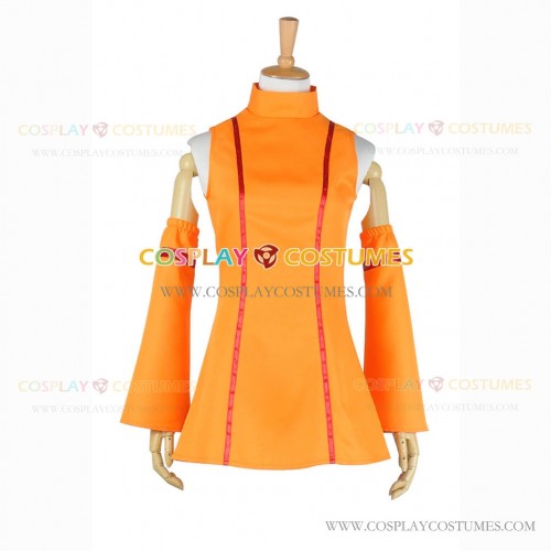 Fairy Tail Cosplay Levy McGarde Costume Orange Dress