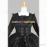 Black Gothic Lolita Dress Tiered Solid Color Naval Collar Bow Dress