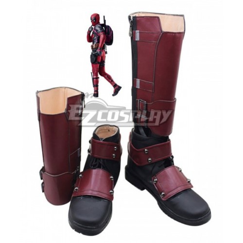 Marvel Deadpool Wade Wilson Red Shoes Cosplay Boots