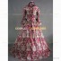 Deluxe Victorian Style Faire Queen Floral Gown Dress Wine