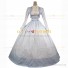 Victorian Style Pioneer Women Stripes Ball Gown Reenactment Stage Dress