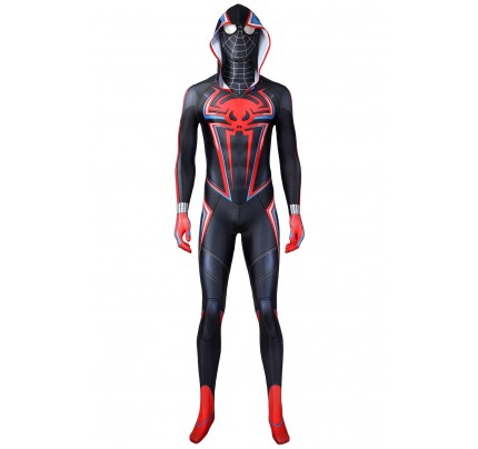 2021 Marvel's Spider Man Miles Morales PS5 2099 Zentai Jump Cosplay Costume