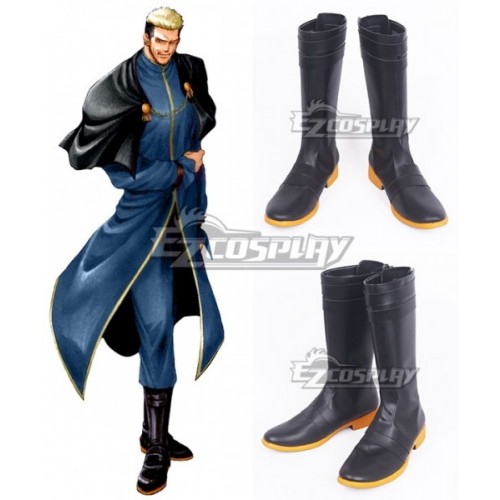 KOF The King Of Fighters Goenitz of the Wildly Blowing Wind Black Shoes Cosplay Boots