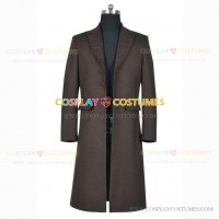 Tom Baker Costume for Doctor Who 4th Dr Cosplay Wool Trench Coat