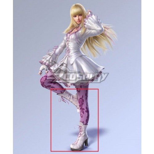 Tekken 7 Lili de Rochefort White Shoes Cosplay Boots