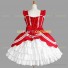 Sleeveless Sweet Love Lolita Dress Red Tiered Ruffle Dress