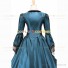 Victorian Punk Lolita Pagoda Sleeves Ball Gown Blue Dress