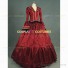 Victorian Style Reenactment Theatrical Premium Quality Costume Fancy Dress Garnet