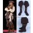 Pirates of the Caribbean Captain Jack Sparrow Deep Brown Shoes Cosplay Boots