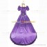 Reenactment Victorian Scarlett O'Hara Rococo Light Purple Ball Gown Dress