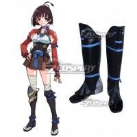 Kabaneri of the Iron Fortress Mumei Black Shoes Cosplay Boots