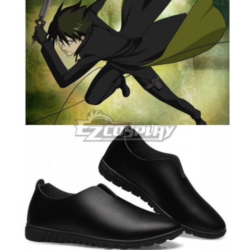 Darker Than Black Hei The Black Reaper Li Shunsheng Lee Hyunsik Cosplay Flat Black Shoes