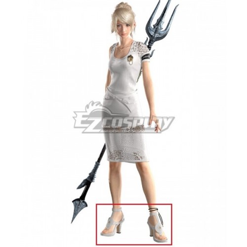 Final Fantasy XV: A New Empire FF15 Lunafreya Nox Fleuret White Cosplay Shoes