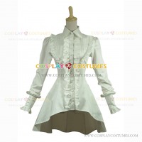 Romantic Victorian White Blouse Ruffle Steampunk Blouse