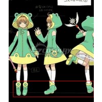 Cardcaptor Sakura: Clear Card Sakura Kinomoto Frog Battle Suit Green Shoes Cosplay Boots