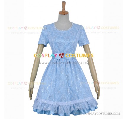 Oz The Great And Powerful Cosplay China Girl Doll Costume Blue Dress