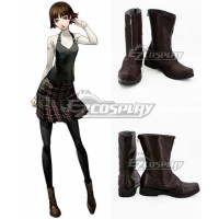 Persona 5 Makoto Niijima Brown Shoes Cosplay Boots