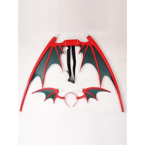 Vampire Darkstalker Morrigan Aensland Wings and Headband Cosplay Prop1185