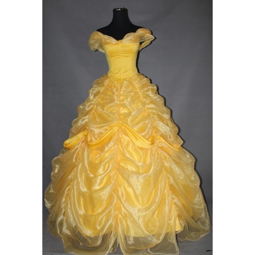 Beauty And The Beast Princess Belle Dress Cosplay Costume A