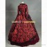 Victorian Style Marie Antoinette Brocaded Dress Gothic Clothing Wine