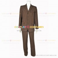 Doctor Who Cosplay Costume Brown Stripes Suit