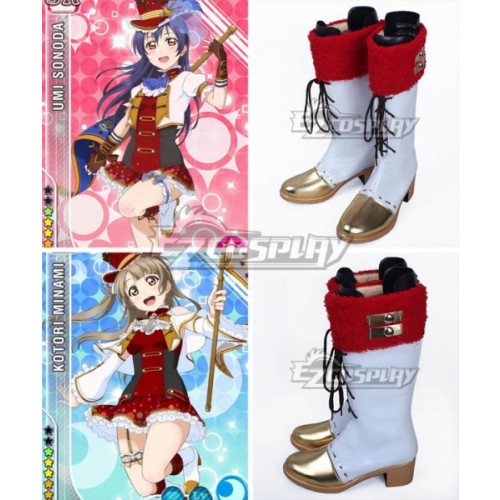 Love Live! Lovelive! Standard Bearer Kotori Minami Umi Sonoda White Shoes Cosplay Boots