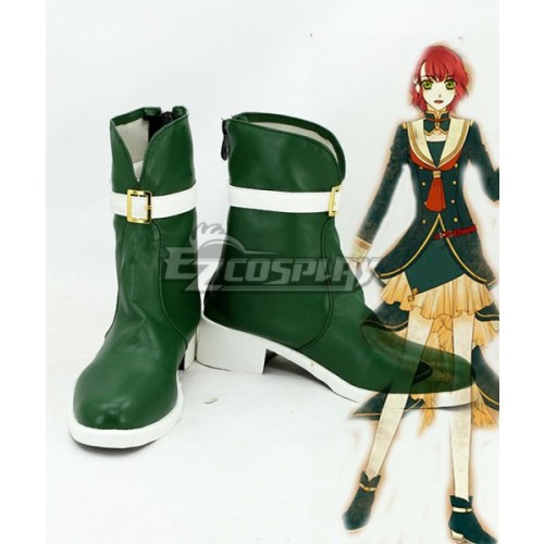 Harukanaru Toki no Naka de 6 Azusa Takatsuka Green Shoes Cosplay Boots