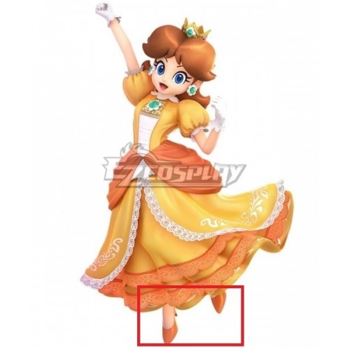 Super Smash Bros. Super Mario Princess Daisy Orange Cosplay Shoes