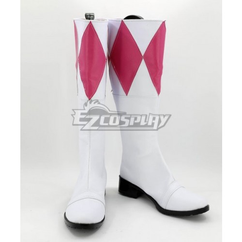 Mighty Morphin' Power Rangers Mei Ptera Ranger White Shoes Cosplay Boots