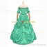 Classic Victorian Steampunk Ruffles Herrlich Green Ball Gown Dress