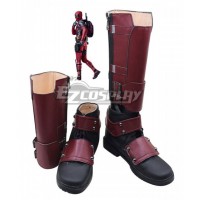 Marvel Deadpool Wade Wilson Red Shoes Cosplay Boots